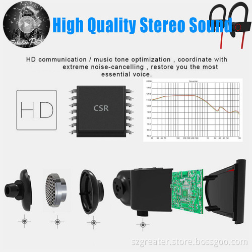 Bluetooth 4.1 Wireless Headphones Stereo Sport Running Gym Exercise Headsets Earphones Hands-free Calling Car Earbuds